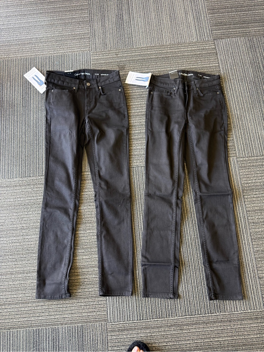 Calvin Klein Jeans Women’s Skinny Jeans in Black 2 pairs